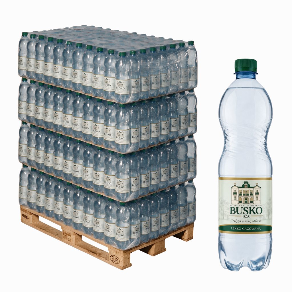 Paleta wody mineralnej Busko1828 lekko gazowana 1,5 l — 504 butelek